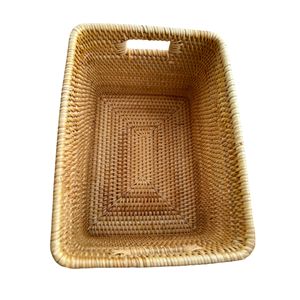 Cesta de Almacenamiento Rectangular de Ratán Hecha a Mano para Organizar Artículos Esenciales del Hogar y Soluciones de Exhibición para Minoristas - Product Image 5