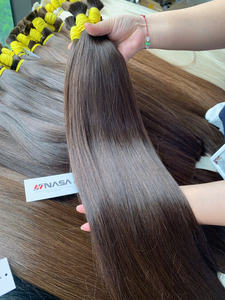 ผมแท้เวียดนามฮานอย ยี่ห้อ Top Trending Nasa Hair แบบเวอร์จิ้น  ซุปเปอร์ดับเบิ้ลดรอน น้ำหนัก 100 กรัม ไม่พันกัน ตรงธรรมชาติ แข็งแรง เงางาม - Product Image 4