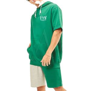 Ensembles personnalisables de sweat à capuche et short de jogging d'été 100% survêtements deux pièces en coton au design unique - Product Image 1