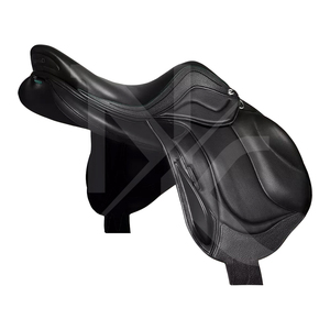 Silla de Doma de Alta Calidad y Duradera, Cuero Natural Suave, Armazón de Madera, para Carreras de Caballos Ingleses, Cómoda, Niquelada - Product Image 3