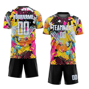 Wholesale Professional Breathable Eco-Friendly 100% Polyester Short Sleeve Soccer Uniforms OEM High Quality Team Uniform - Product Image 6