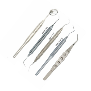 Juego de 5 instrumentos dentales de acero inoxidable William Probe Explorer con mangos anatómicos, ¡el más vendido! - Product Image 2