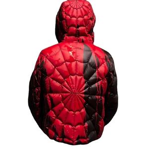 Veste d'hiver matelassée pour homme à col montant en toile à motif géométrique de haute qualité avec logo personnalisé OEM - Product Image 3