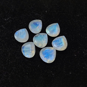 พลอยมูนสโตนสีขาวเกรด AAA ธรรมชาติ รูปหัวใจเจียระไนแบบเหลี่ยม สำหรับทำเครื่องประดับ - Product Image 3