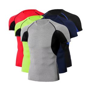 Rashguard de compression unisexe pour adultes en Spandex/Coton, manches longues, teint en pièce, UPF50+, séchage rapide, 220g - Product Image 2