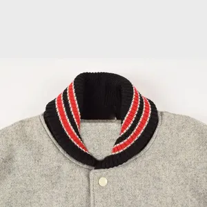 Veste en cuir varsity pour hommes, modèles les plus tendances, avec broderie personnalisée, veste avec logo personnalisé, vêtements pour hommes - Product Image 4