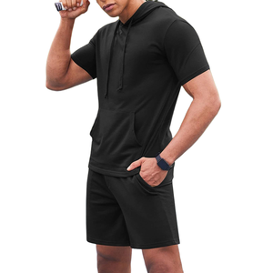 Conjunto Deportivo de Sudadera con Capucha y Pantalones Cortos para Hombre, Transpirable, de Verano, 2 Piezas, Estilo Urbano y Casual para Uso Diario - Product Image 5