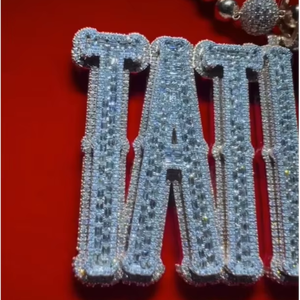 จี้ฮิปฮอปแบบกำหนดเองสำหรับผู้ชาย ประดับเพชรโมอิสซาไนต์ VVS เงินแท้ 925 ชุบทองคำ  รูปตัวอักษร ตัวเลข ชื่อ หรือโลโก้ สำหรับงานปาร์ตี้ - Product Image 1