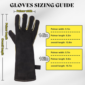 Guantes de Soldadura con Logotipo Personalizado, Alta Calidad, Palma Reforzada, Resistentes al Fuego, Diseño Personalizado, Guantes de Seguridad para Soldadura - Product Image 6