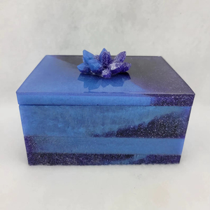 Caja de Joyería de Resina Floral Hecha a Mano de Primera Calidad, Organizador Decorativo para Guardar Objetos Pequeños, Contenedor de Regalo de Resina Personalizado - Product Image 1