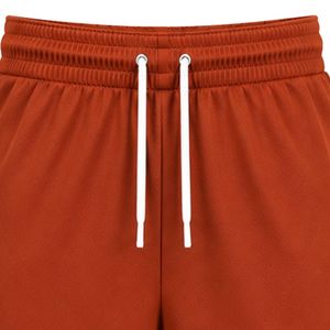 <b>Men</b> Custom Rust Orange Basketball <b>Shorts</b> with White Geometric Side Panels Breathable Mesh Athletic Training Gym Sports <b>Shorts</b> - Product Image 6