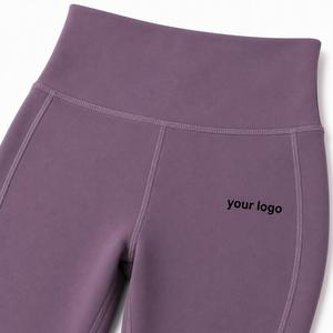 Women Plus Size Solid Purple Scoop Neck Racerback Sports Bra 2 Piece for Yoga Set Mid Waist Sleeveless Full Length Leggings - Product Image 6
