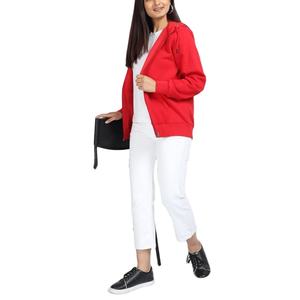 Haute qualité fermeture éclair coton Streetwear à capuche femmes pleine fermeture éclair à capuche à manches longues poches veste à capuche pour les femmes - Product Image 4