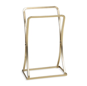 Freestanding 3 Tier L Shaped <b>Corner</b> Towel Rack Solid Steel Brushed Brass Gold Finish Modern Bathroom Towel Holder <b>Stand</b> - Product Image 4