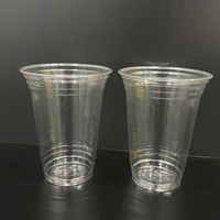 Gobelets en plastique PET transparents jetables de qualité supérieure de 22 oz avec couvercle pour boissons froides, café glacé, latte, jus, smoothie