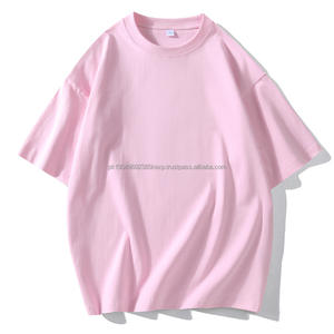 T-shirt personnalisé en coton 100 % de haute qualité pour hommes, vierge, épais et surdimensionné, idéal pour l'impression – Vente en gros - Product Image 3