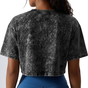 Best Selling 100% Cotton Made <b>Crop</b> <b>Top</b> for Women Wholesale High Quality Summer Acid Wash Women <b>Crop</b> <b>Top</b> - Product Image 5