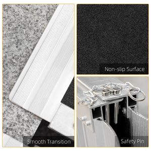 Rampa Compatta in Alluminio da 3 Piedi per Sedia a Rotelle, Leggera e Portatile, Dispositivo di Assistenza Nero - Product Image 5