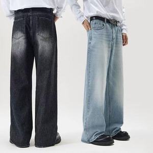 Jeans de Mezclilla para Hombre, Corte Recto, Estilo Casual, Talle Medio, Lavado a la Piedra, Color Sólido, con Bolsillos, para Otoño - Product Image 4