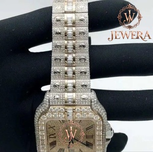 Reloj de Lujo de Primera Calidad, Clásico, de Acero Inoxidable Plateado, con Cristal Analógico, Movimiento Mecánico, Diamantes, 41 mm, Duradero - Product Image 5