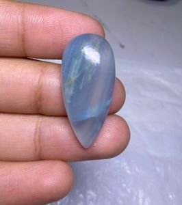 Cabochon de calcite bleue naturelle à bandes, pierre précieuse en vrac, vente en gros, calcite bleue naturelle faite à la main, pierre précieuse en vrac - Product Image 1