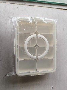 Boîte à collation portable compartimentée avec couvercle et poignée, plateau de service en plastique, organisateur de rangement alimentaire pour fruits, collations et légumes - Product Image 3