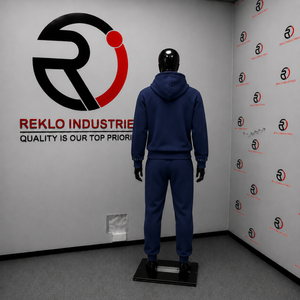 Conjunto Deportivo Azul Marino Personalizado para Hombre, Sudadera con Cremallera Completa, Pantalones Deportivos de Pierna Ancha, Logotipo Gráfico, Ropa Deportiva Casual, Estilo Urbano, Venta al Por Mayor - Product Image 4
