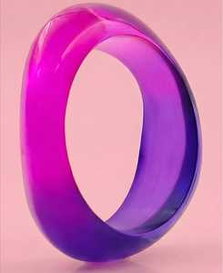 Trendy Acrylic & Resin <b>Bangle</b> <b>Bracelet</b> with Purple and Pink Gradient Color for Women's Fashion-Islamic Gift - Product Image 5