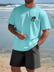 Camiseta de Manga Corta Casual de Verano para Hombre, Tejida y Transpirable, Estilo Urbano para Exteriores - Product Image 4