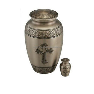 Urne de crémation de style américain massif en argent antique Design unique pour cendres Fournitures funéraires - Product Image 6