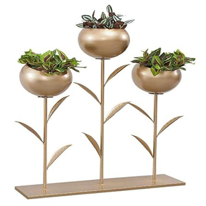 Support à fleurs en métal, support pour plantes en pot, support à fleurs géométrique décoratif en fer forgé, support moderne en métal pour plantes en pot - Product Image 1