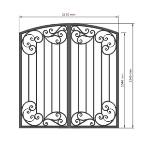 Portail en fer forgé sur mesure pour allée et jardin, portail métallique robuste, portail principal décoratif en fer forgé, fournisseur, prix d'usine - Product Image 6