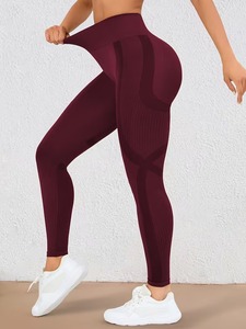 Ladies Butt Lifting Seamless Workout Leggings | Lightweight Breathable Athletic <b>Tights</b> | Classic High Stretch Fitness Gear - Product Image 4