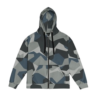 เสื้อฮู้ดดี้ทรงหลวมสไตล์ลายพรางคุณภาพสูง ปรับแต่งโลโก้ได้ ผลิตจากผ้าฝ้ายเฟรนช์เทอร์รี่ 100% สำหรับผู้ชาย พร้อมลายกราฟิกและโลโก้ 3 มิติแบบกำหนดเอง - Product Image 1