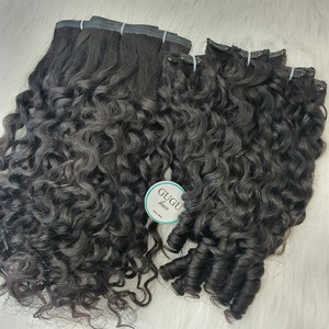 Long Yaki Black Straight Drawstring <b>Clip</b>-in 18 Inch Hair Extension for Women Human Hair Kinky Straight Remy <b>Clip</b>-in - Product Image 5