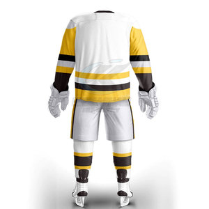 Uniforme de hockey sur glace respirant en polyester de haute qualité avec logo personnalisé, vêtements de sport professionnels pour hommes adultes en vente - Product Image 3