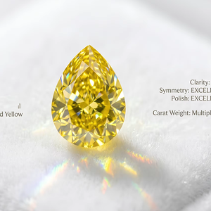 RCK Global Wholesale Yellow Pear Lab Diamond 0.50ct-1.00ct VVS VS Loose CVD Diamond <b>Matched</b> Pairs for Statement Earrings Supply - Product Image 2