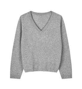 Pull en tricot personnalisable pour femme, col en V, de haute qualité, respirant, décontracté, pour l'hiver - Product Image 3