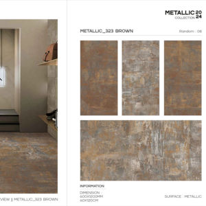 Azulejo Metálico de Porcelana de Gran Formato 600x1200, Superficie Brillante Premium, para Pared y Suelo, Diseño Interior y Exterior Moderno Plus Elite - Product Image 1