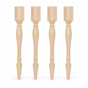 Pata de Mesa de Madera Maciza, Base de Mesa Redonda de Estilo Tradicional, Fácil Instalación, para Hogar u Oficina - Product Image 1