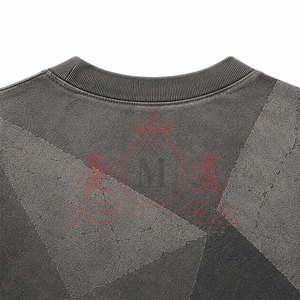 T-shirt confortable de style streetwear, effet délavé, épaules tombantes, tissu léger, idéal pour les activités quotidiennes en plein air et les occasions décontractées - Product Image 6