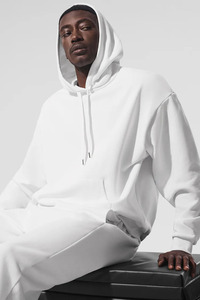 Sweat-shirts personnalisés en molleton 100% coton blanc uni sans cordon, design épais et surdimensionné, vêtements de marque, streetwear en coton pour hommes - Product Image 5