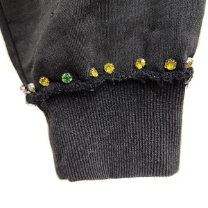 Sweat à capuche tricoté à manches longues pour l'automne, avec strass, écologique, logo personnalisé, en tissu polaire de coton, coupe-vent, chaud et respirant - Product Image 5