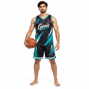 Conjunto de Uniforme Deportivo de Baloncesto, Camiseta y Pantalones Cortos, Ligero, Transpirable, Ropa Deportiva para Equipos, Entrenamiento, Competencia, Práctica - Product Image 1
