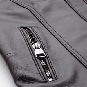 2026 Women Sheep Skin <b>Leather</b> <b>Jacket</b> Cropped Shine Fashionable Breathable Brown <b>Long</b> Sleeves Zipper Closer Pockets <b>Jackets</b> - Product Image 6