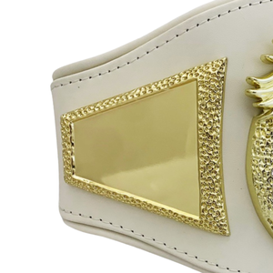 Ceinture de championnat blanche de haute qualité avec ailes et couronne plaquées or, ceintures de titre sportif de haute qualité - Product Image 4