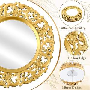 Assiette de présentation à bord perlé, décorative haut de gamme pour mariages et événements festifs - Product Image 3