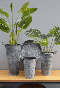 LATEST GALVANIZED FLOWER <b>VASE</b> for FLOWER NEW METAL FLOWER <b>VASE</b> for WEDDING DECORATION METAL PLANTER and <b>VASE</b> - Product Image 3