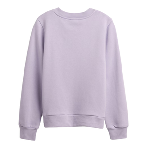 Sweat-shirt à manches longues en tricot uni avec logo pour filles, doublure en polyester recyclé, confortable, col rond - Product Image 5