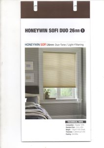 HONEY WIN SOFI DUO 26mm <b>Light</b> filtering Honeycomb - Product Image 3